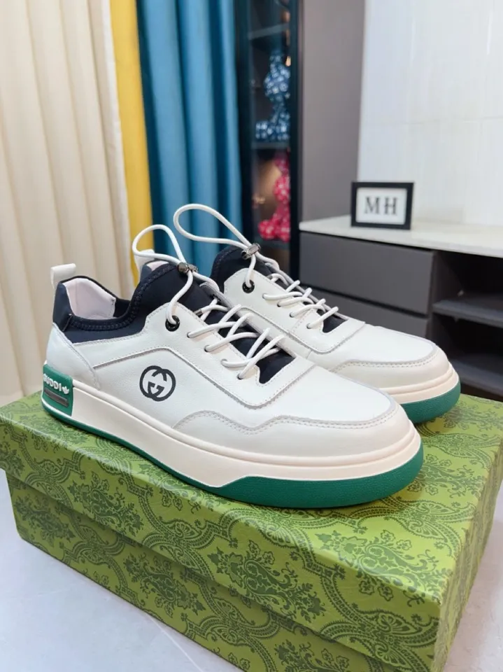 Men's shoes 💰440🌹🌹GUCCI [Gucci] New high-end brand of men's shoes, the latest fashionable casual men's shoes, trendy and versatile style, relaxed and sporty style, uppers imported from Italy, first-layer cowhide, genuine leather lining and ultra-fine workmanship. Original personalized fashionable rubber wear-resistant outsole, light and comfortable on the foot, size 38-44